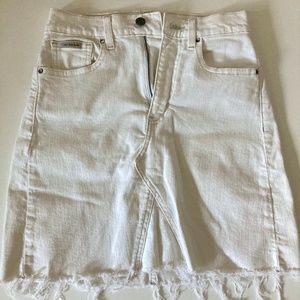 Rare! Calvin Klein White Denim Skirt Size 25